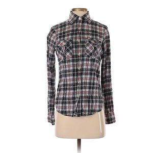 Bloomingdales Aqua fitted flannel size small